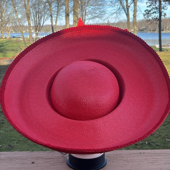 Expressions by G & J Ford large brimmed derby hat - Picture 2 of 9